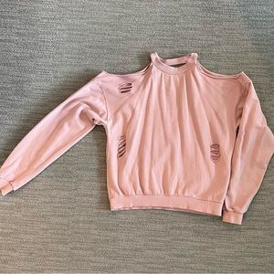Honey Punch Cold Shoulder Sweatshirt